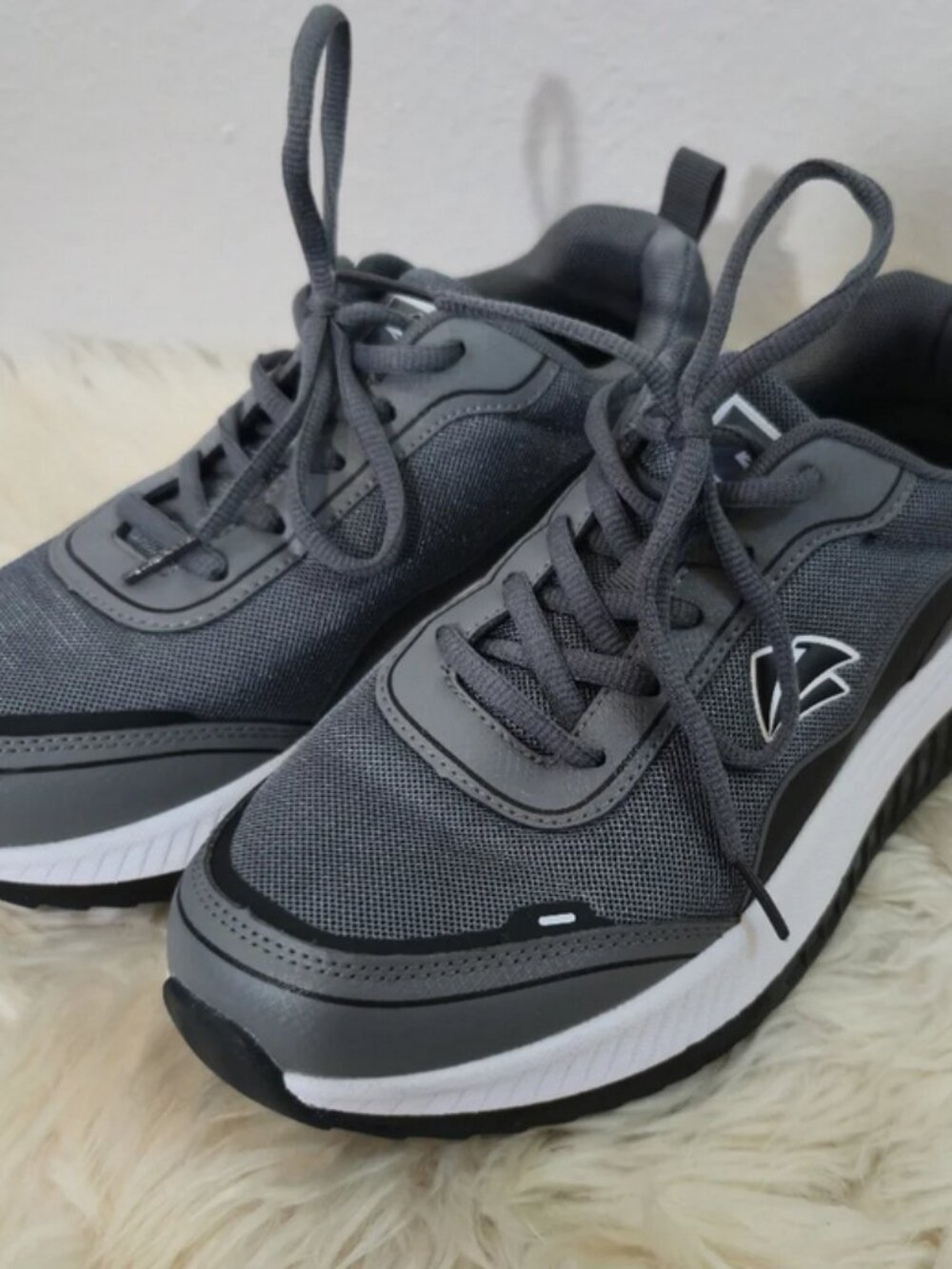 AVO Women's Walking Sneakers Gray Mesh Lace Up Comfort Shoes
